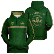 Load image into Gallery viewer, Eternal Claddagh Green-Gold Hoodie
