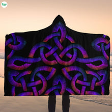 Load image into Gallery viewer, Celtic Knotwork Premium Hooded Blanket
