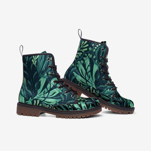 Green Fauna Vegan Leather Boots