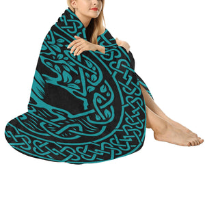 Celtic Norse Tree of Life Circular Blanket