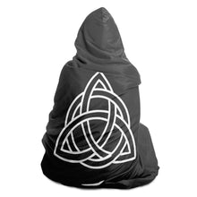 Load image into Gallery viewer, Celtic Knot Premium Sherpa Hooded Blanket B-W - Urban Celt
