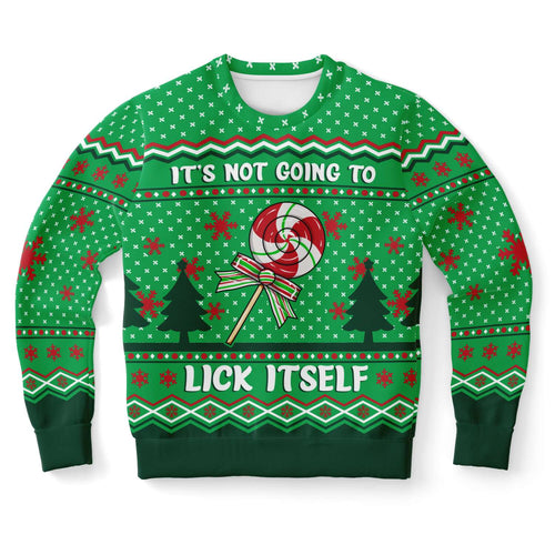 It's Not Going To Lick Itself Ugly Xmas Sweatshirt - Urban Celt