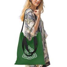 Load image into Gallery viewer, Celtic Knot Green Tote Bag
