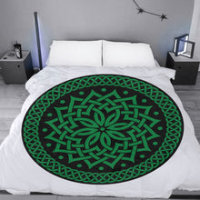 Load image into Gallery viewer, Celtic Mandala Circular Fleece Blanket 60&quot;
