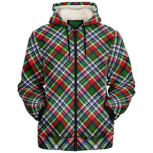 Load image into Gallery viewer, Tartan Plaid Fleece Lined Zip Hoodie
