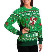 Load image into Gallery viewer, It&#39;s Not Going To Lick Itself Ugly Xmas Sweatshirt
