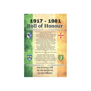 Roll of Honour Wall Tapestry 40" x 60"