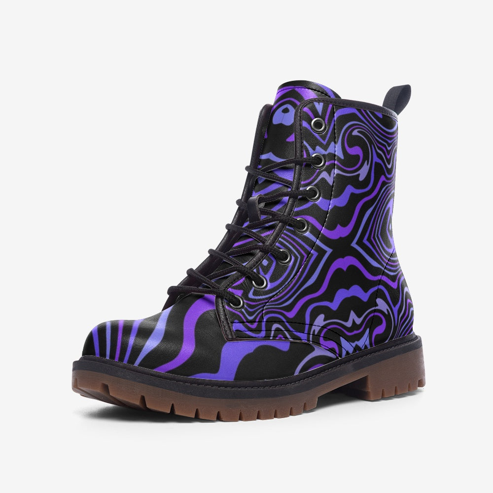 Trippy Waves Vegan Leather Boots