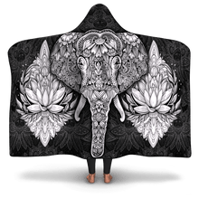 Load image into Gallery viewer, Mandala Elephant Hooded Blanket - Urban Celt
