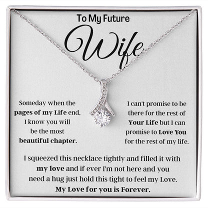 Future Wife Alluring Beauty Teardrop Gift Necklace