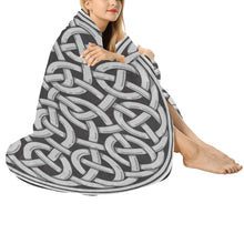 Load image into Gallery viewer, Celtic Knot Work Circular Micro Fleece Blanket
