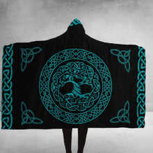 Load image into Gallery viewer, Norse Tree of Life Hooded Blanket
