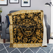 Load image into Gallery viewer, Baroque Skull Fleece Blanket
