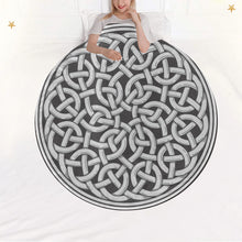 Load image into Gallery viewer, Celtic Knot Work Circular Micro Fleece Blanket

