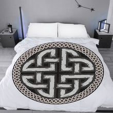 Load image into Gallery viewer, Celtic Knot Style Circular Micro Fleece Blanket
