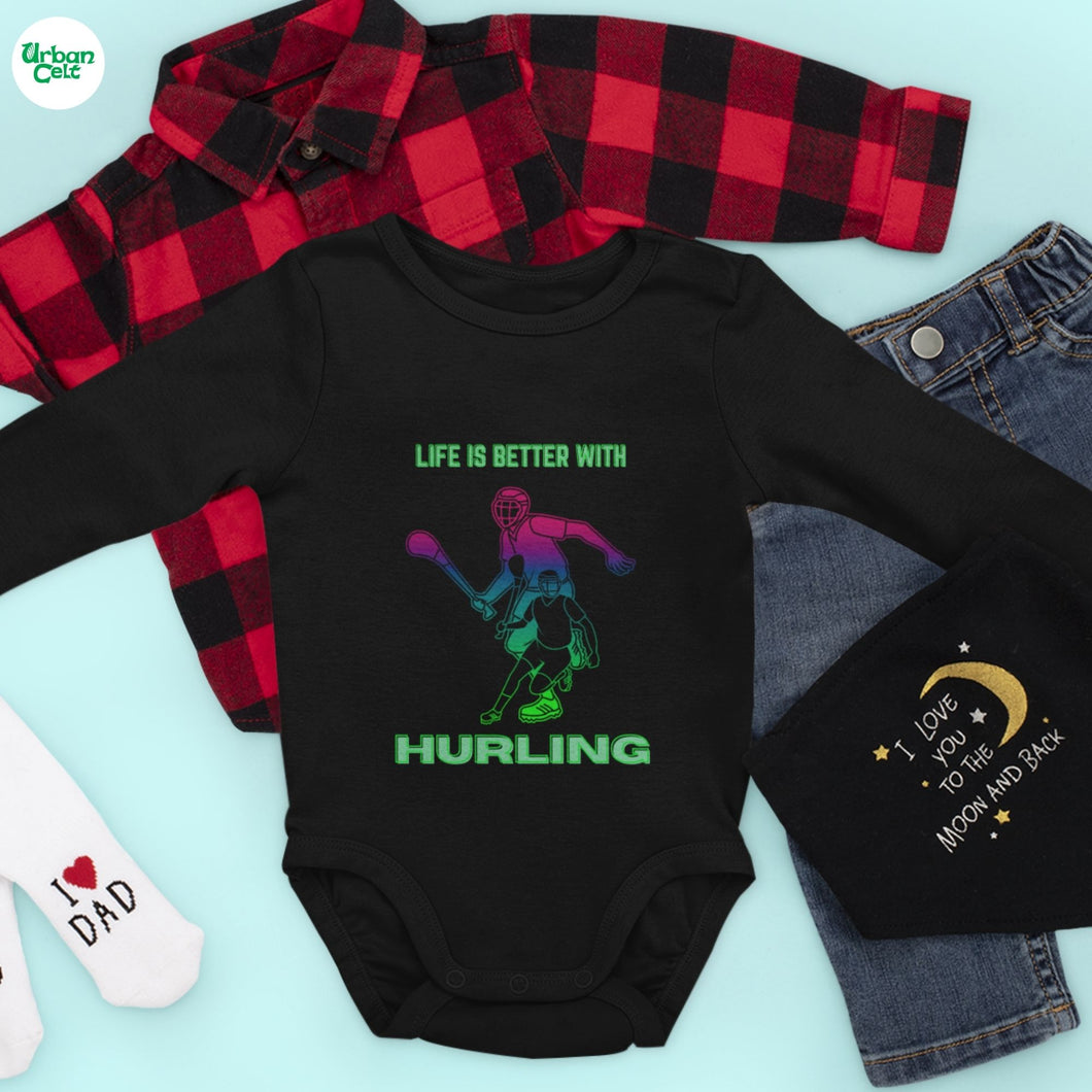 Life is Better with Hurling Babysuit