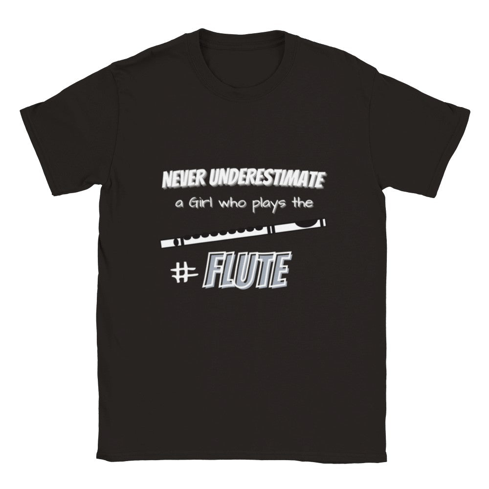 Never Underestimate a Girl Who Plays Flute T-shirt