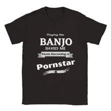 Load image into Gallery viewer, Playing the Banjo Saved Me T-shirt
