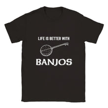Load image into Gallery viewer, Life is Better with Banjos T-shirt

