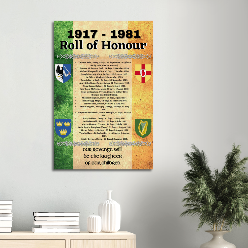 1917-1981 Roll of Honour Canvas Print 60x90cm