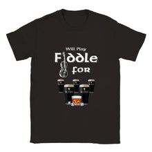 Load image into Gallery viewer, Will Play Fiddle for Guinness T-shirt

