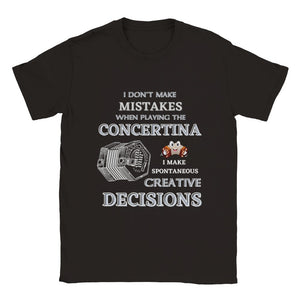 I Don't Make Mistakes Playing Concertina T-shirt