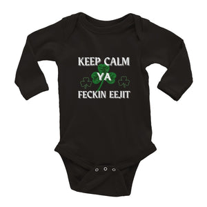 Keep Calm Ya Feckin Eejit Baby Onesie