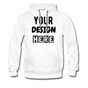 Your Design Here Men’s Premium Hoodie - white