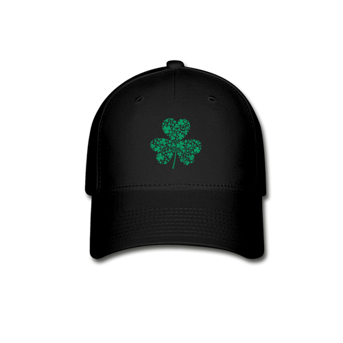 Green Shamrock Baseball Cap - black