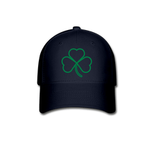Load image into Gallery viewer, Shamrock Outline Baseball Cap - navy
